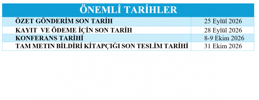 Önemli Tarihler